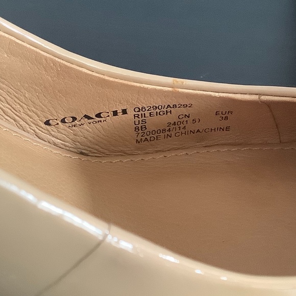 Coach “Rileigh” flats nude patent leather size 8 - Picture 3 of 6